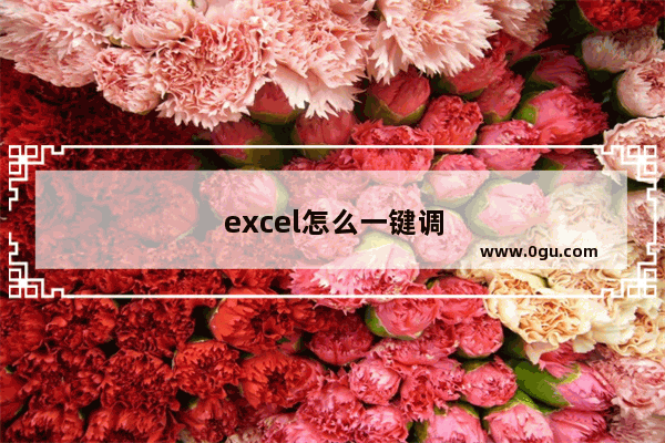 excel怎么一键调整表格整体大小