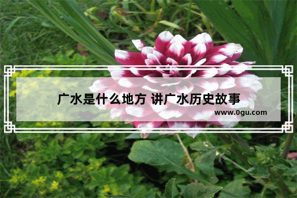 广水是什么地方 讲广水历史故事