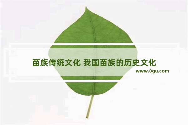 苗族传统文化 我国苗族的历史文化