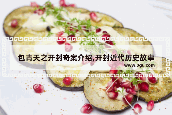 包青天之开封奇案介绍,开封近代历史故事