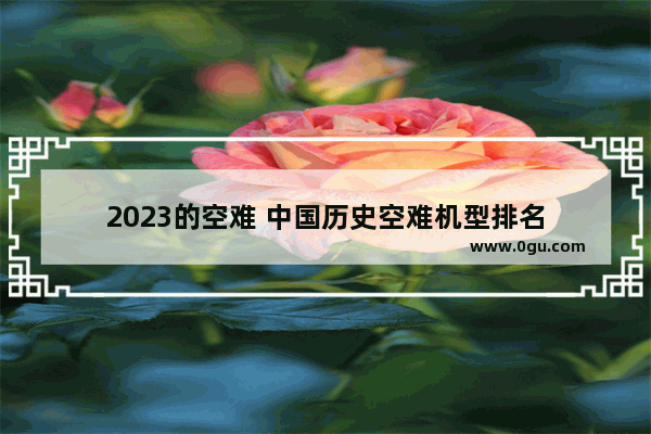 2023的空难 中国历史空难机型排名