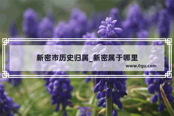新密市历史归属_新密属于哪里