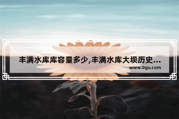 丰满水库库容量多少,丰满水库大坝历史故事