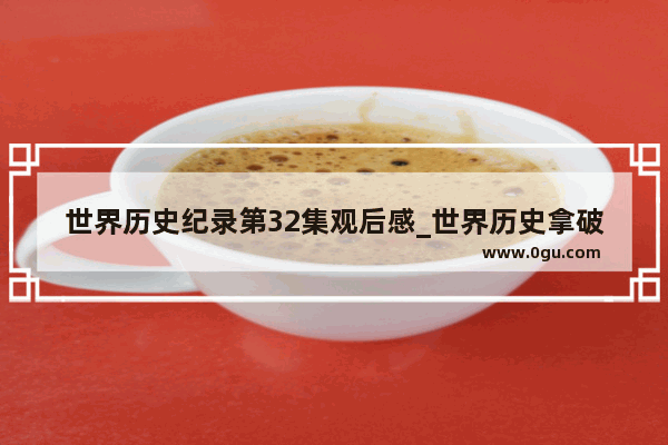 世界历史纪录第32集观后感_世界历史拿破仑时代观后感