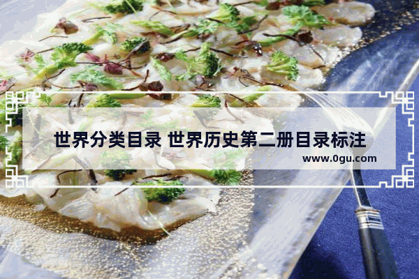 世界分类目录 世界历史第二册目录标注
