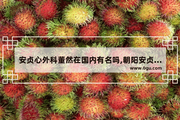 安贞心外科董然在国内有名吗,朝阳安贞历史文化