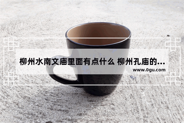 柳州水南文庙里面有点什么 柳州孔庙的历史文化
