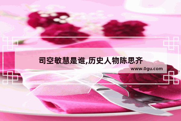 司空敏慧是谁,历史人物陈思齐