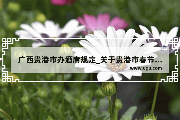 广西贵港市办酒席规定_关于贵港市春节的习俗的作文