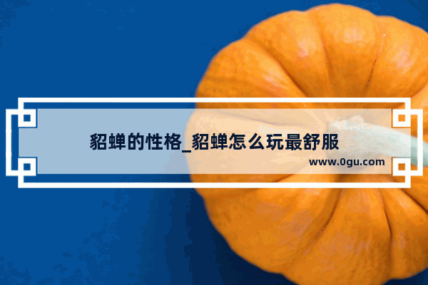 貂蝉的性格_貂蝉怎么玩最舒服