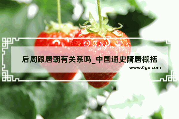 后周跟唐朝有关系吗_中国通史隋唐概括