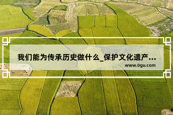 我们能为传承历史做什么_保护文化遗产的目的和意义