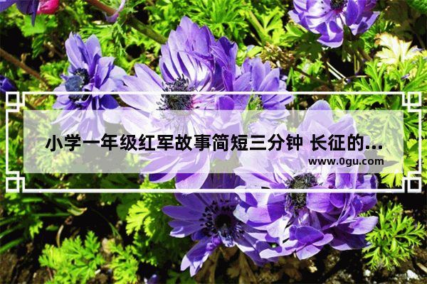 小学一年级红军故事简短三分钟 长征的历史故事视频