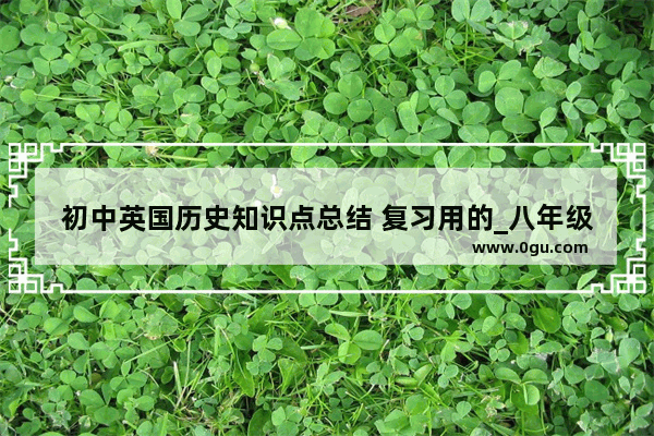 初中英国历史知识点总结 复习用的_八年级上册历史第九课必背知识点