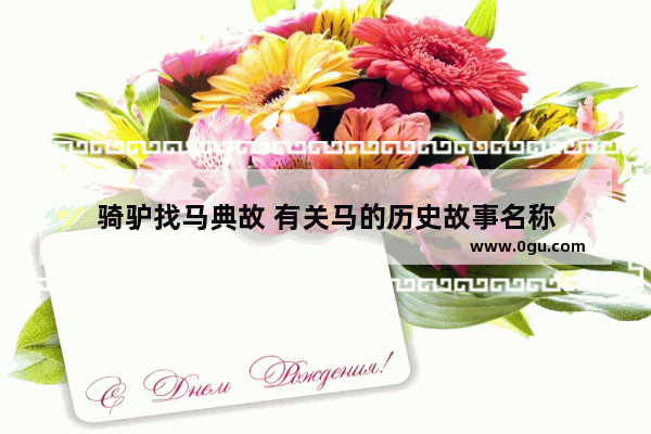 骑驴找马典故 有关马的历史故事名称