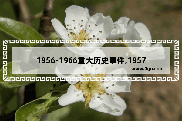 1956-1966重大历史事件,1957年世界历史大事件