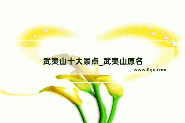 武夷山十大景点_武夷山原名
