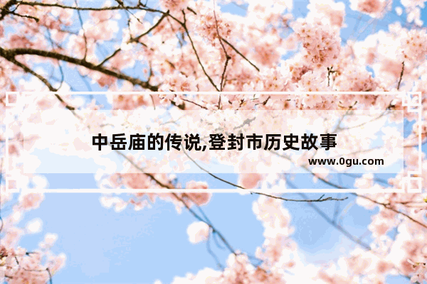 中岳庙的传说,登封市历史故事