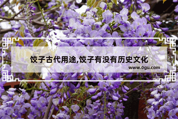 饺子古代用途,饺子有没有历史文化