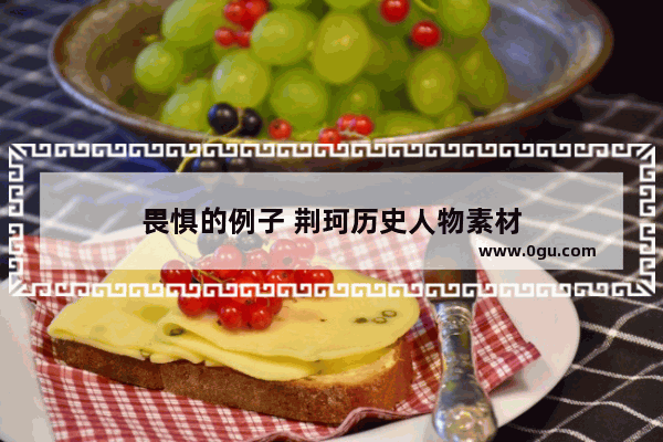 畏惧的例子 荆珂历史人物素材