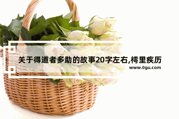 关于得道者多助的故事20字左右,樗里疾历史故事