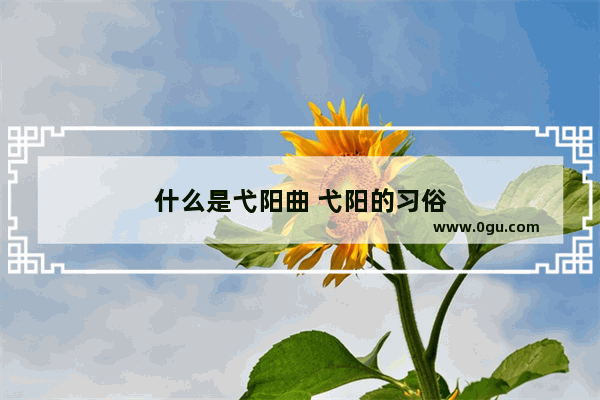 什么是弋阳曲 弋阳的习俗
