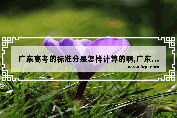 广东高考的标准分是怎样计算的啊,广东高考历史人物分析