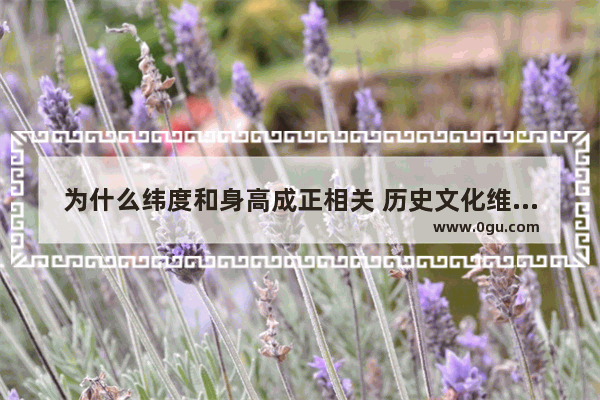 为什么纬度和身高成正相关 历史文化维度的定义