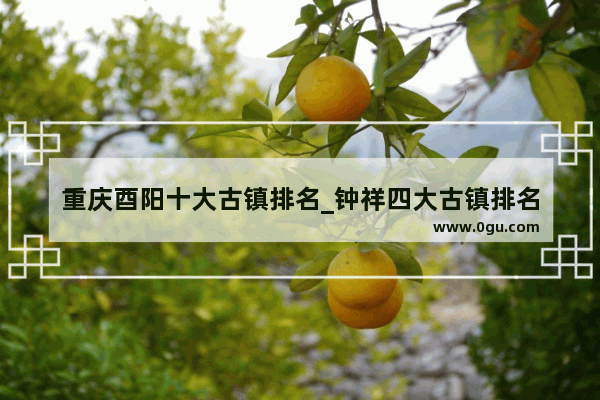 重庆酉阳十大古镇排名_钟祥四大古镇排名