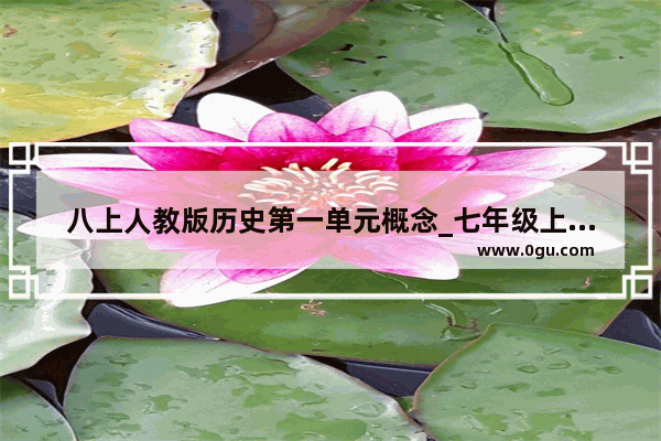 八上人教版历史第一单元概念_七年级上册历史第一单元时代特点