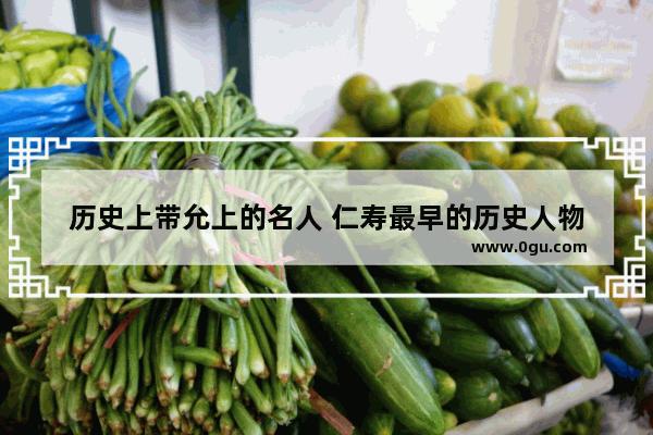 历史上带允上的名人 仁寿最早的历史人物