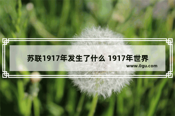 苏联1917年发生了什么 1917年世界历史