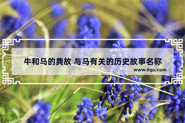 牛和马的典故 与马有关的历史故事名称