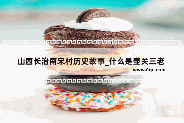 山西长治南宋村历史故事_什么是壶关三老 他们有什么著名的事迹或典故