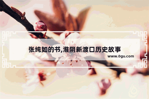 张纯如的书,淮阴新渡口历史故事