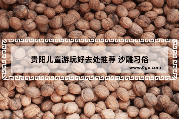 贵阳儿童游玩好去处推荐 沙雕习俗