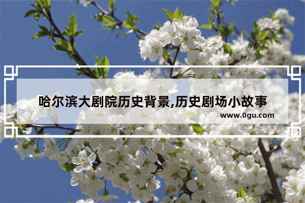 哈尔滨大剧院历史背景,历史剧场小故事