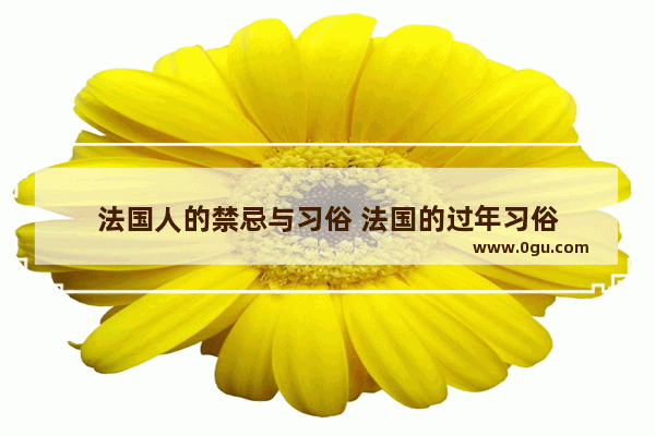 法国人的禁忌与习俗 法国的过年习俗