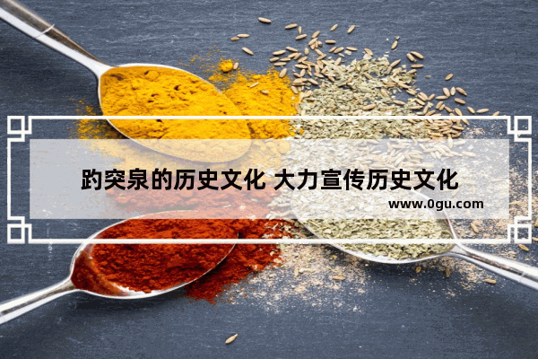 趵突泉的历史文化 大力宣传历史文化