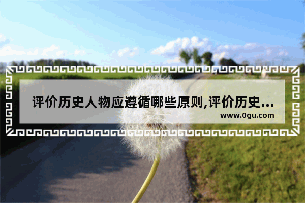 评价历史人物应遵循哪些原则,评价历史人物方法简单