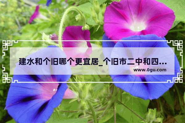 建水和个旧哪个更宜居_个旧市二中和四中哪个好