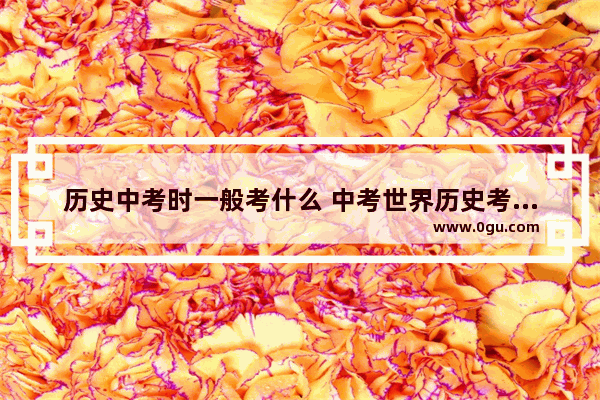 历史中考时一般考什么 中考世界历史考什么题