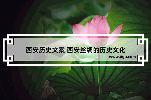 西安历史文案 西安丝绸的历史文化