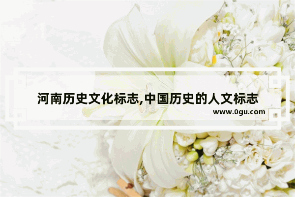 河南历史文化标志,中国历史的人文标志