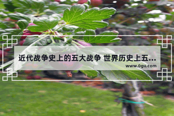 近代战争史上的五大战争 世界历史上五大战役有哪些