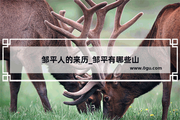 邹平人的来历_邹平有哪些山