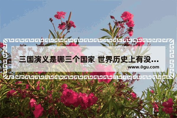 三国演义是哪三个国家 世界历史上有没有三国演义