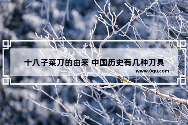 十八子菜刀的由来 中国历史有几种刀具