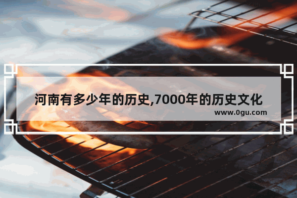 河南有多少年的历史,7000年的历史文化