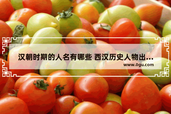 汉朝时期的人名有哪些 西汉历史人物出生表